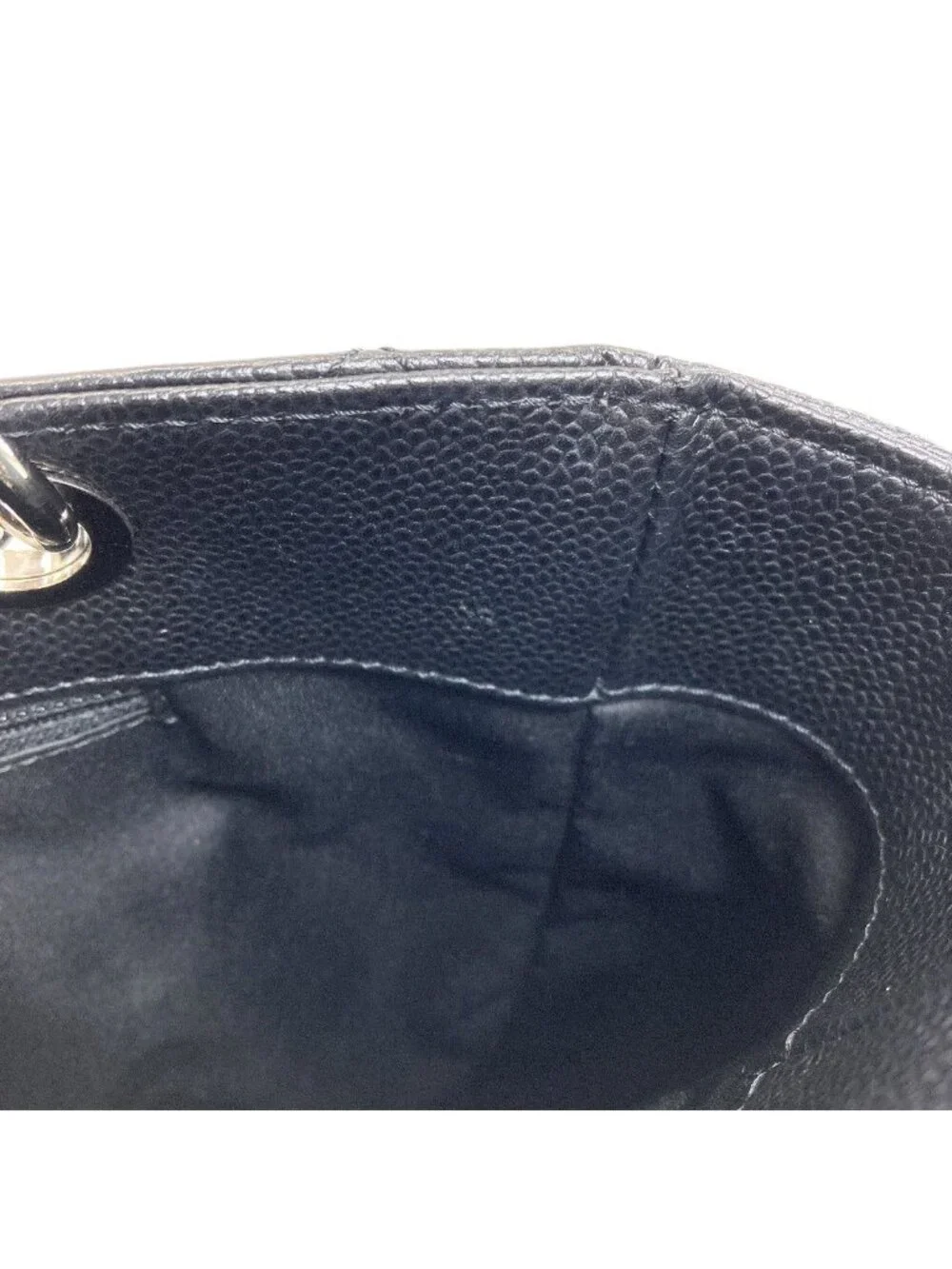 Chanel Quilted CC Logo Chain 2-Way Tote Bag Grained Calfskin